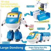 AULDEY | Super Wings Transformers Robot Toys Ludi Bao  Chief Hairy Grandpa QQ Cool Fly Black Golden Kid