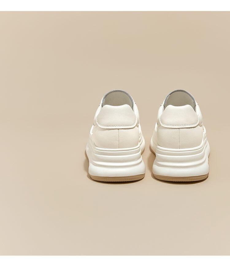 Daphne Trendy Thick Bottom Casual White Shoes Spring 2025 Women's Versatile Comfortable Heightening Fashionable Flat Shoes · v12