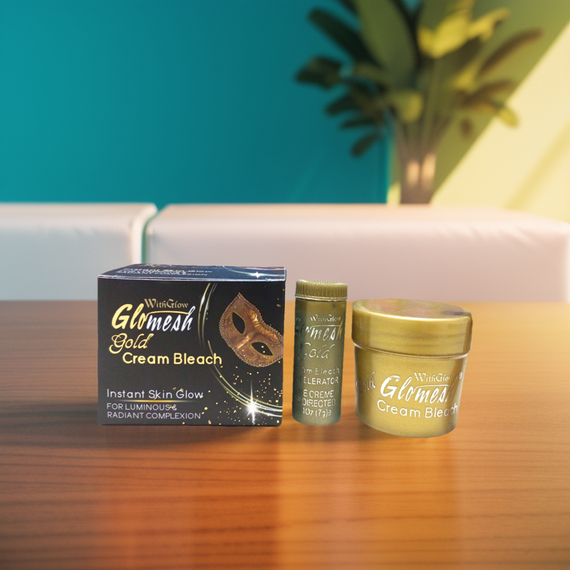 Glomesh 24K Gold Facial Glowing Bleach Cream. 