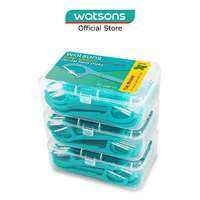 WATSONS Super Smooth Mint Dental Floss Picks (Flat Thread + Single Line) 50s x 3 Boxes (Expiry: Jun2027)