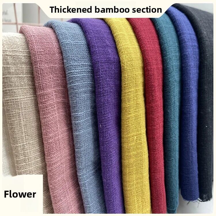 Thickened Hemp Cotton Linen Fabric 100% Cotton Bamboo Rayon for Men Women Childrens Casual Dresses Pants Nightwear