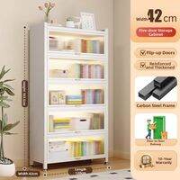 BAIFULING | Steel Dustproof Bookcase With Doors Multi-Functional Storage Cabinet