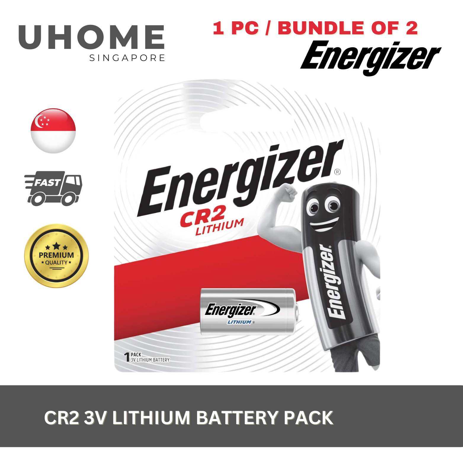 Energizer 3V Lithium CR2, 3.0V - 1pk — PLP Battery Supply