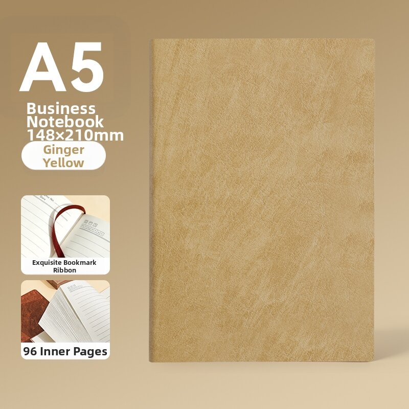 Custom Soft Leather Thick Pages Logo Engraving Notebook