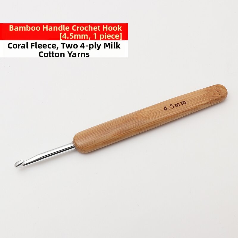 Bamboo Handle Stainless Steel Crochet Hook DIY Kit