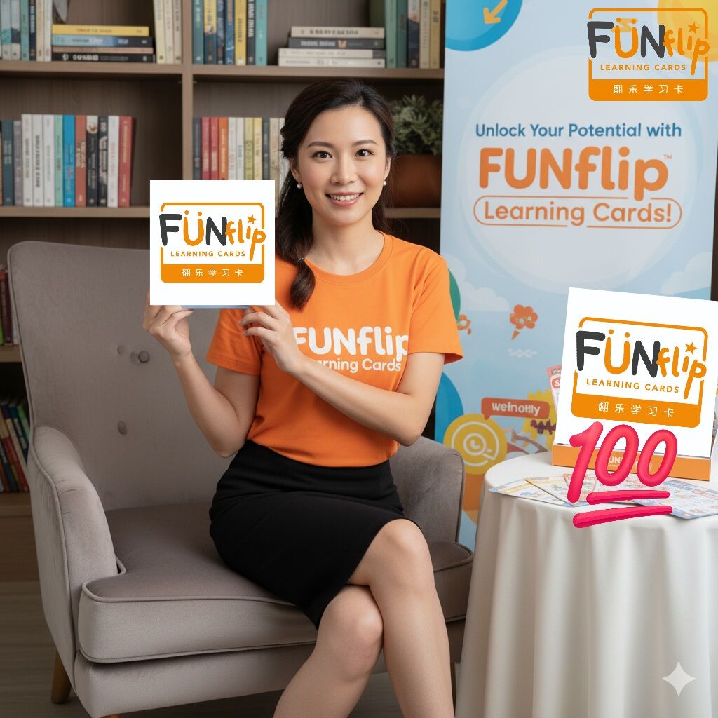 NEW! 2025-2026 P2A 2B FUNflip Learning Cards Chinese Flashcards 欢乐伙伴 2.0