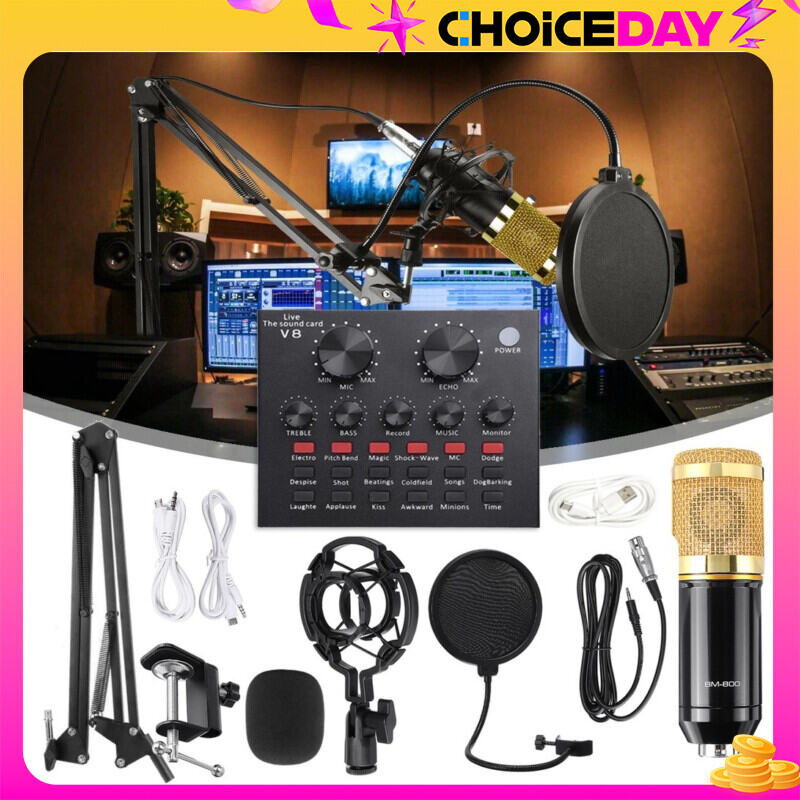 BM-800 Condenser Microphone V8 Sound Card Karaoke Kit