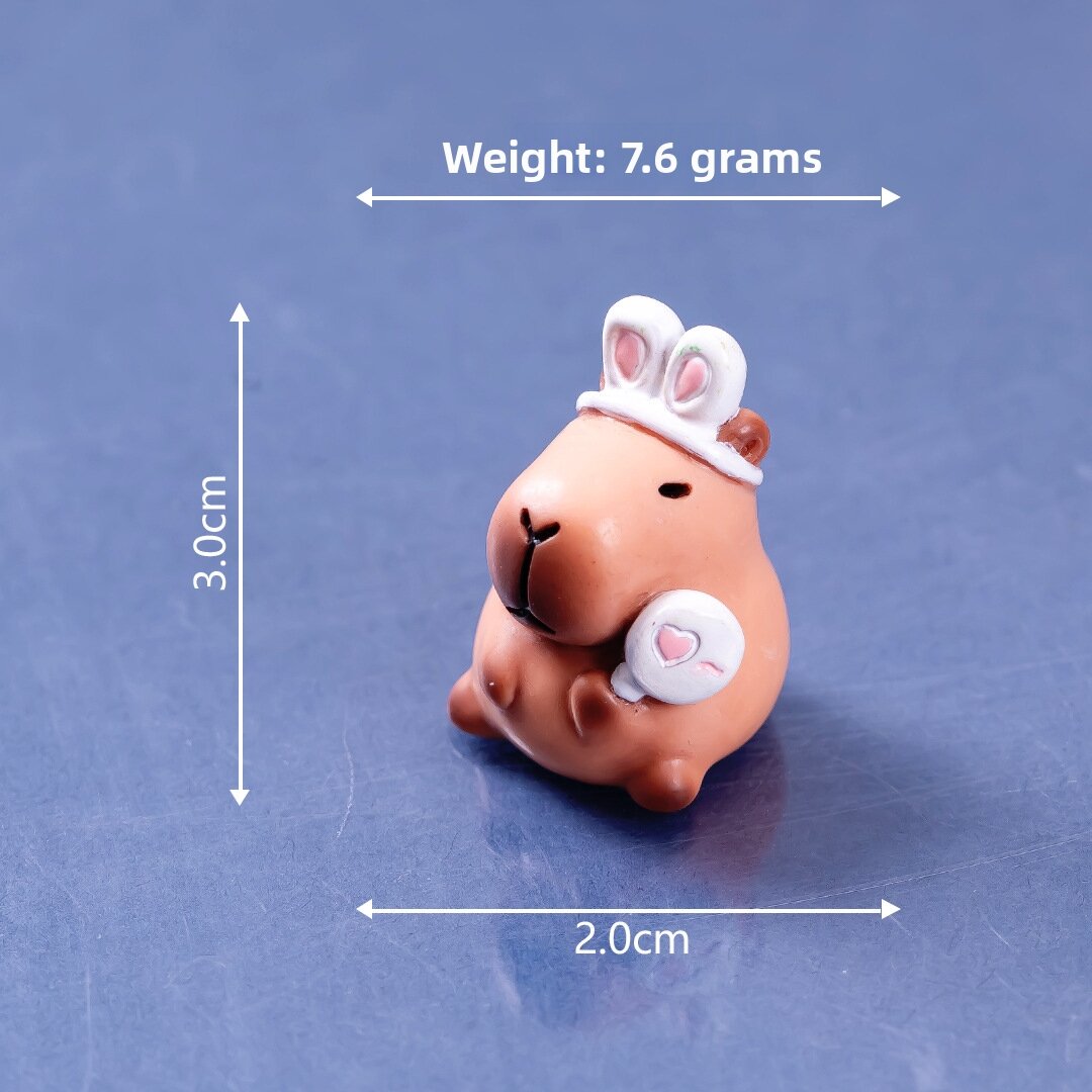 Cute Capybara Desk Decoration Computer Accessories Stable Emotion Healing Small Objects Workstation Resin Artistic Crafts