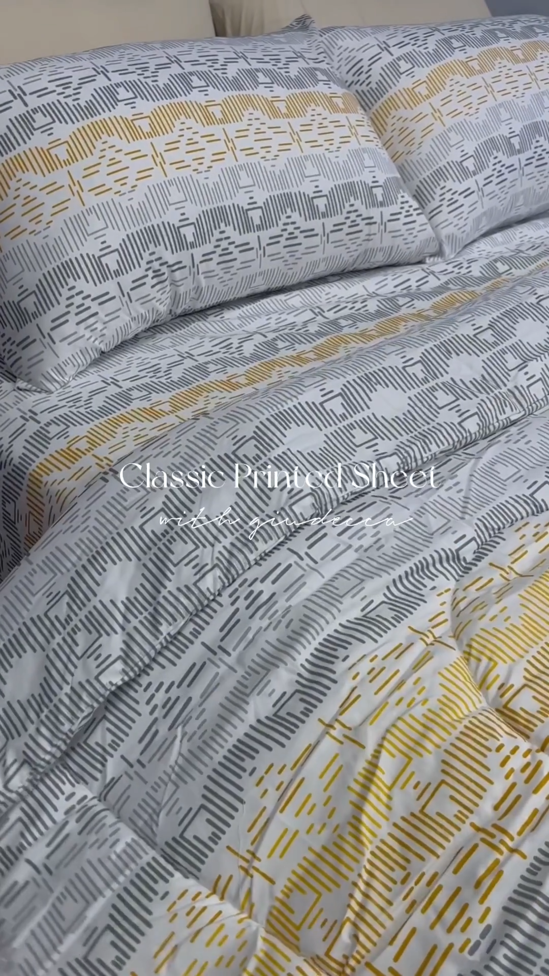 SUKAME Giudecca Super Single Comforter Set [620 Thread Count] / [3 IN 1] Cadar Dan Selimut Tilam Getah Bedsheet Set (Super Single / Queen / King)