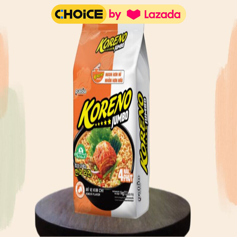 Lốc 10 gói Mì Jumbo Koreno Vị Kim Chi 100g