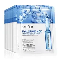 SADOER | 10pcs SAODER Hyaluronic Acid Facial Masks Face skincare Firming Hydrating Moisturizing Face Mask Facial Skin Care Products