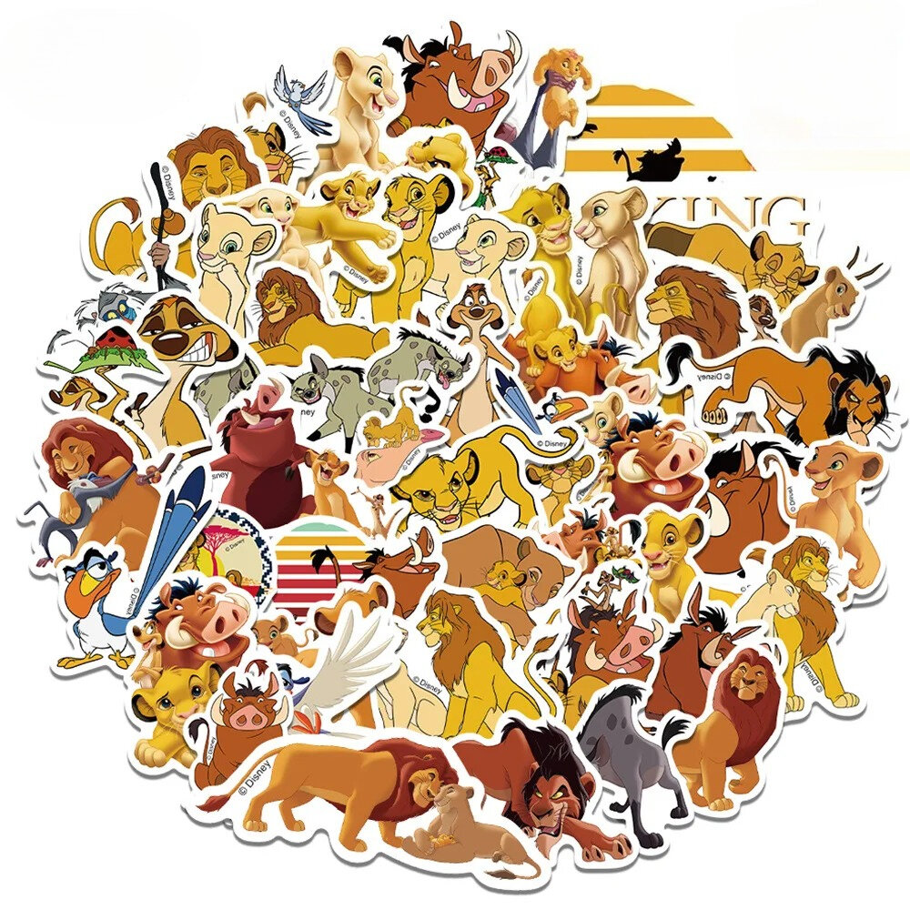 Cute lion Party Stickers Cartoon King Graffiti Decals for Kids Laptop Luggage Scrapbook Waterproof PVC Sticker