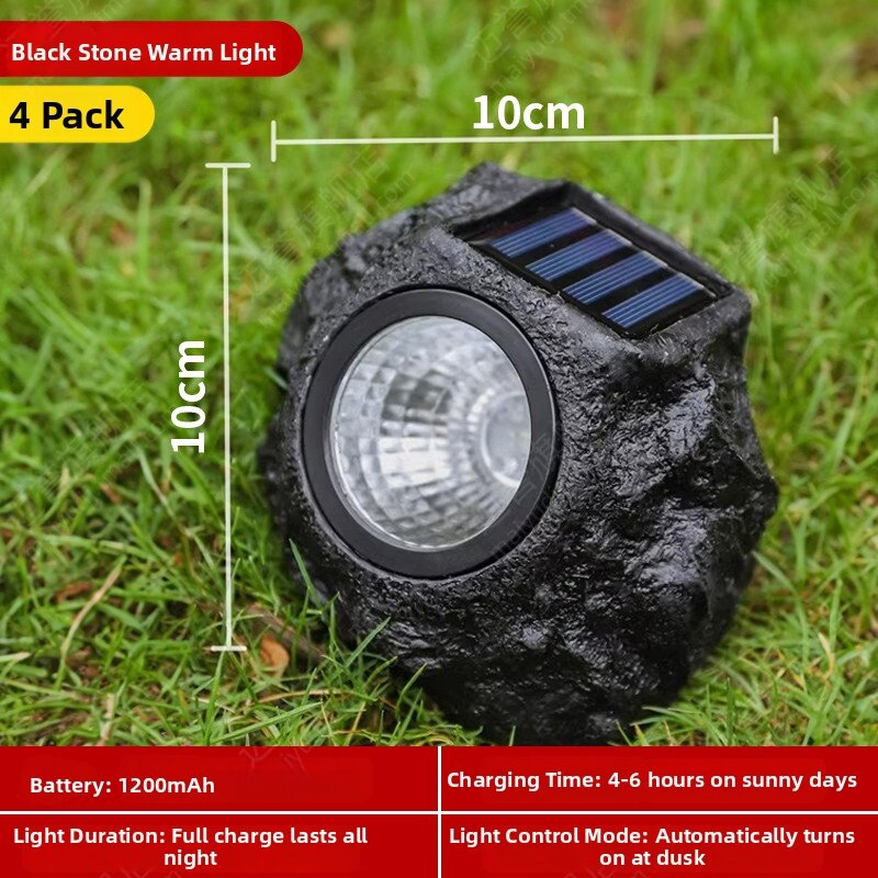 Maiyu | Solar Outdoor Stone Accent Light Waterproof Garden Decor
