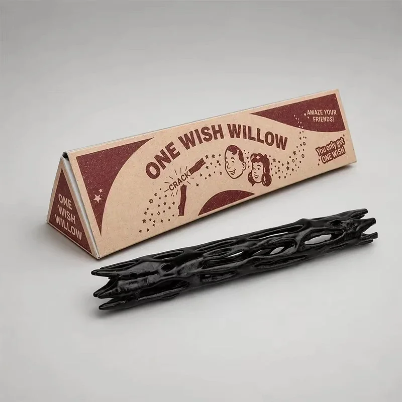 Beast Kingdom | Hot One Wish Willow Stick with Box Willow Wood Wishing Stick Multi-Purpose Wish-Making Snap Sticks Keychain Gift for Friends