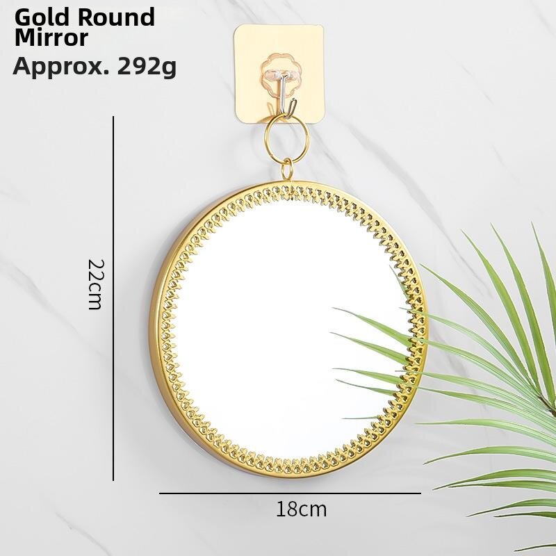 Scandinavian Style Metal Circular Wall Bathroom Mirror