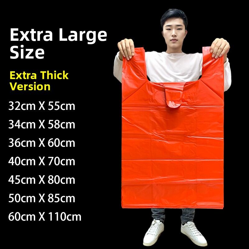 Extra Thick Red Plastic Bag Moving Packing Bag Disposable Storage Bag Student Quilt Luggage Bag Super Thick Plastic Garment Bag