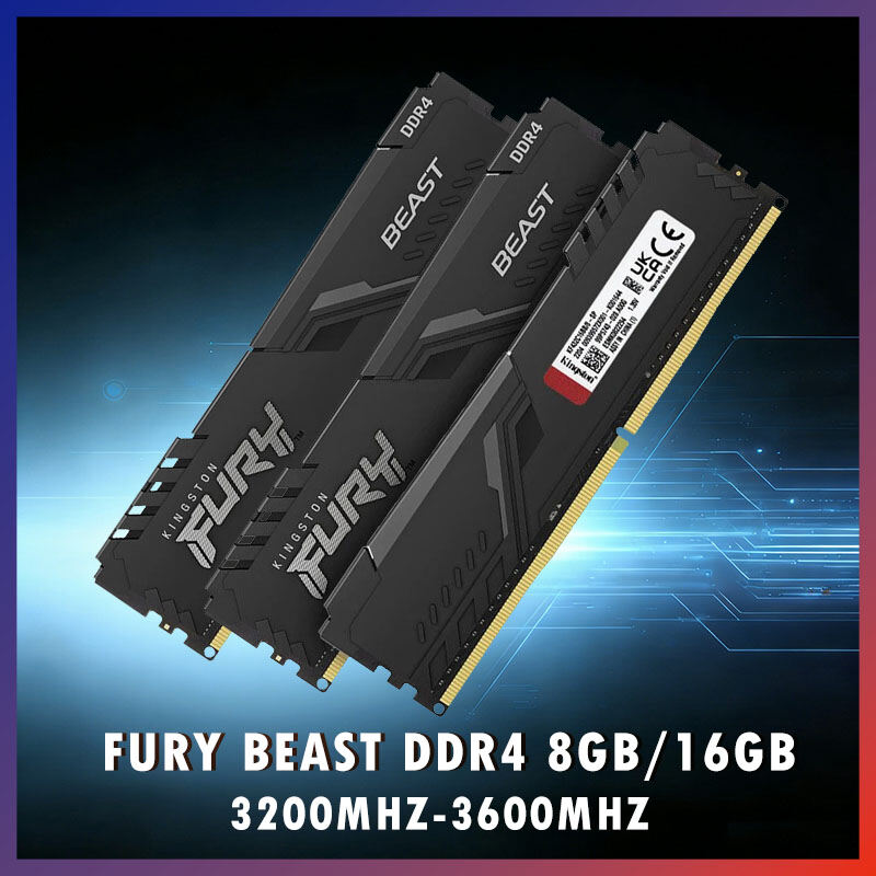 Kingston | Kingston Fury Beast DDR4 8G 16G 3600 3200Mhz RAM PC