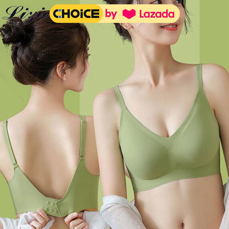 Lizida บราสตรีเสื้อชั้นในสตรีเสื้อชั้นในไร้ตะเข็บยางแบบไล่ระดับสีแบบไม่มีห่วงเหล็กชุดชั้นในหนึ่งชิ้นหน้าอกด้านข้าง ราคา 43 บาท*ส่งฟรี