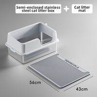 Popocola | Extra Large Semi-enclosed Cat Litter Box