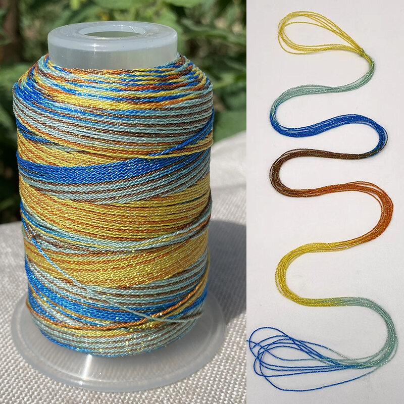 Handmade DIY 6-strand 0.4mm Starry Sky Gradient Yarn 50g Weaving Rope Necklace Bracelet Cord Return Pattern Handmade Crafts