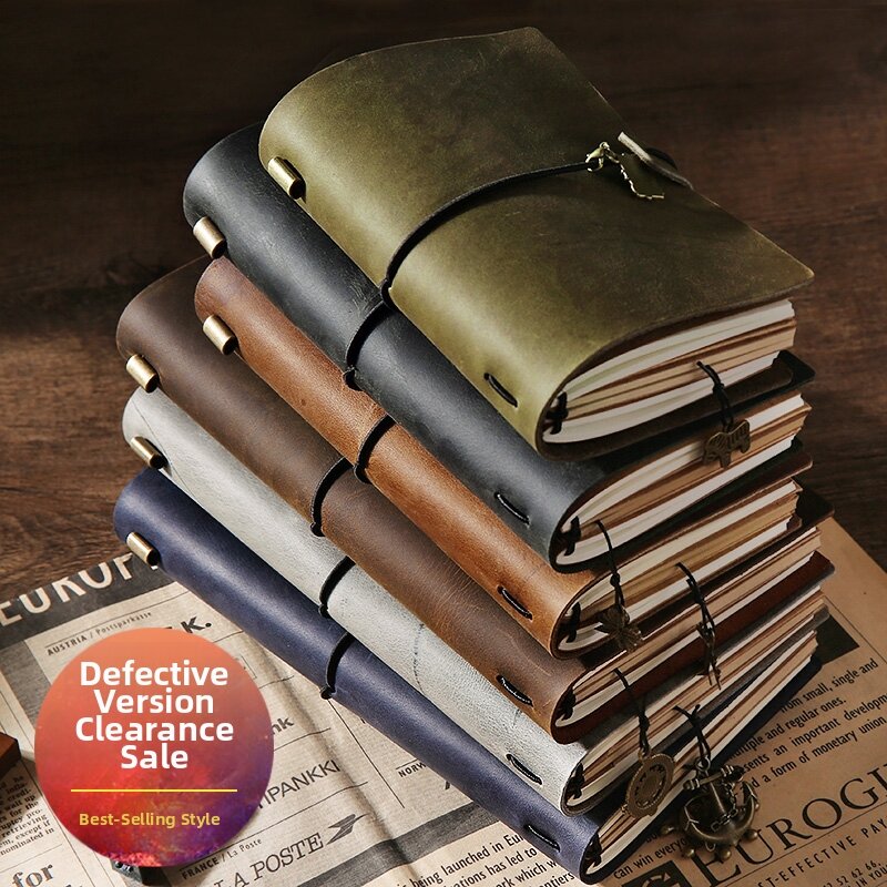 JUEWUSHOUZHANG | Flawed Vintage Loose-Leaf Handmade Leather Notebook