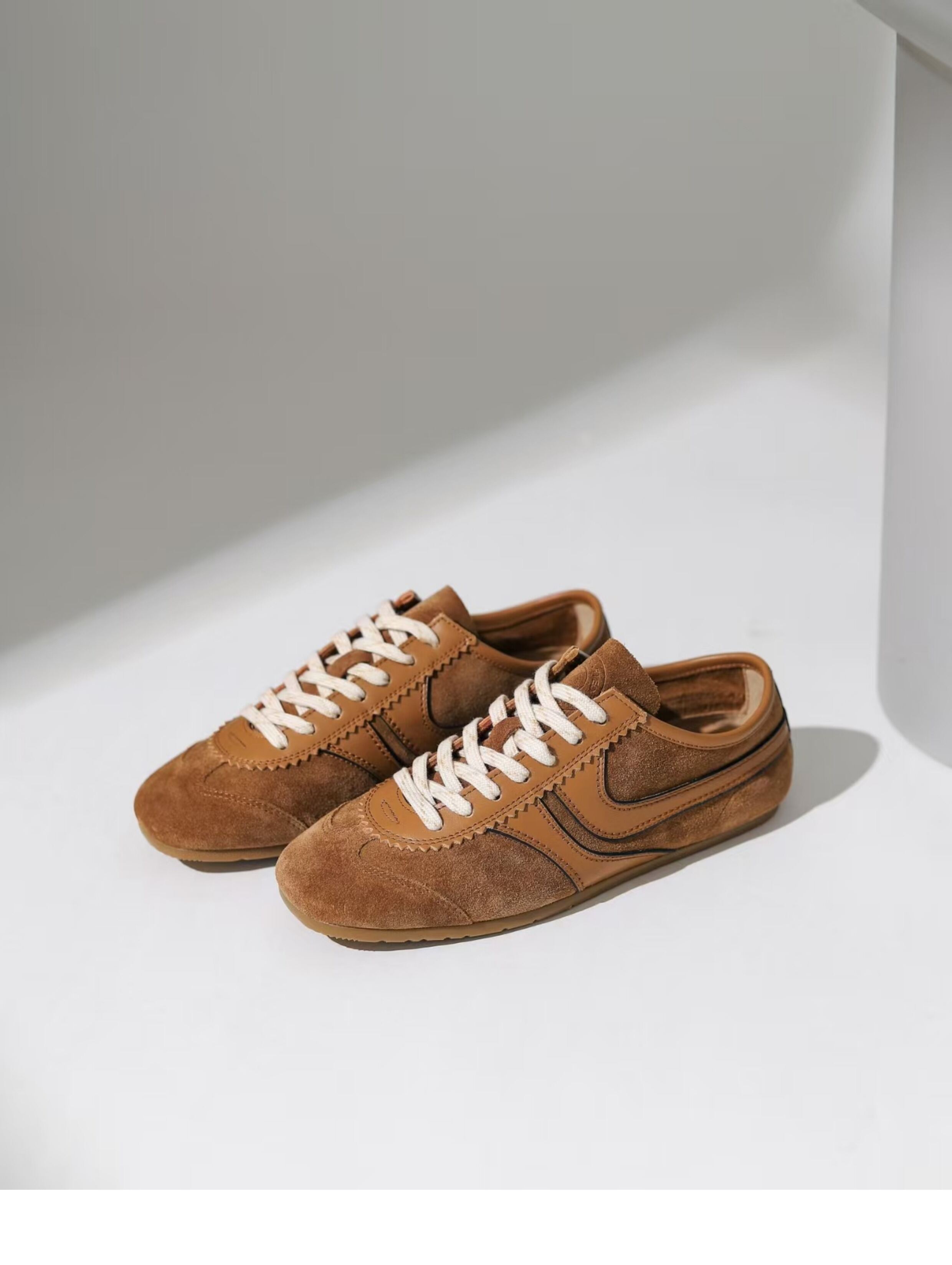 Olive Green Agam Shoes Deqin Casual Sneakers Women's Flat Bottom Sports Shoes Easy to Wear Comfortable Leather Interior · v12