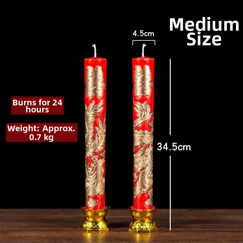 Smokeless Decorative Dragon-Phoenix Wedding Candles