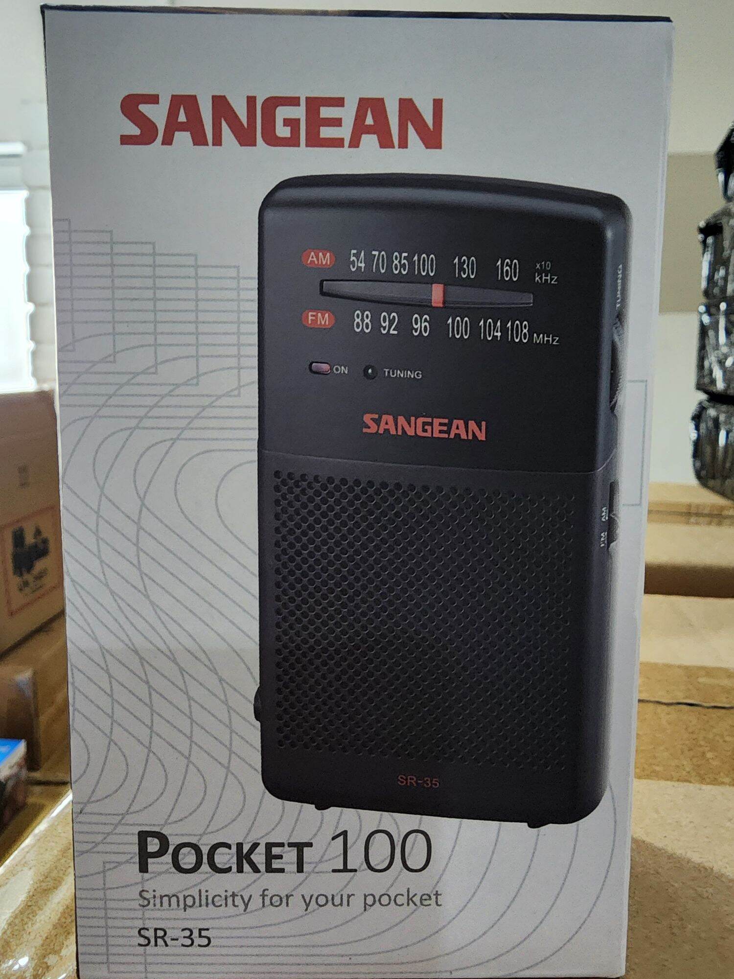 Sangean Pocket Radio with FM/AM. headphone jack. small but powerful ...