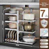 BEAUTISKY | Multifunctional Stainless Steel Kitchen Pot and Pan Rack 