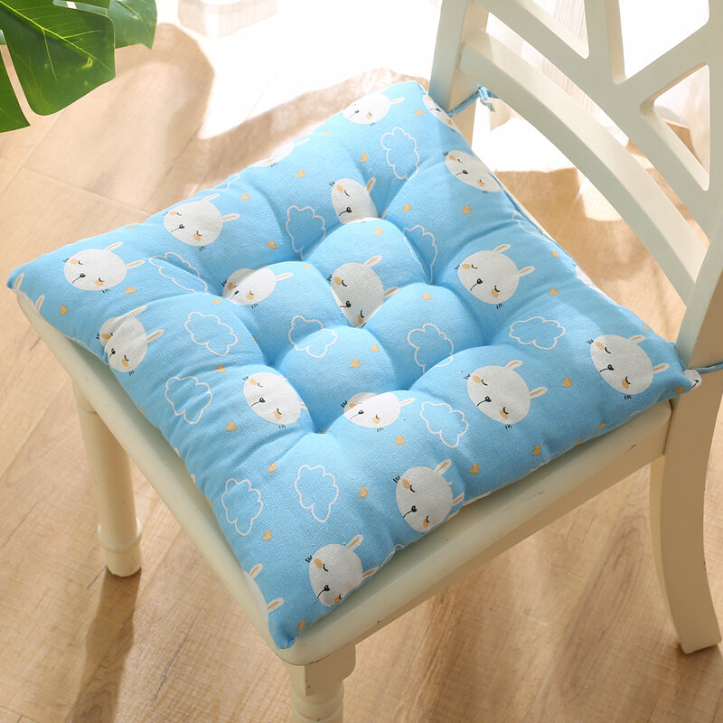 Large Thickened Cotton Linen Seat Cushion for Office Chair Universal Pad Country Style Computer Chair Padded Winter Bench