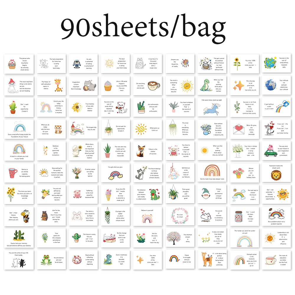 90pcs Inspirational Affirmation CardsMotivational QuotesMotivational InspirationBlessing CardsBirthday GiftsMessage Small Cards