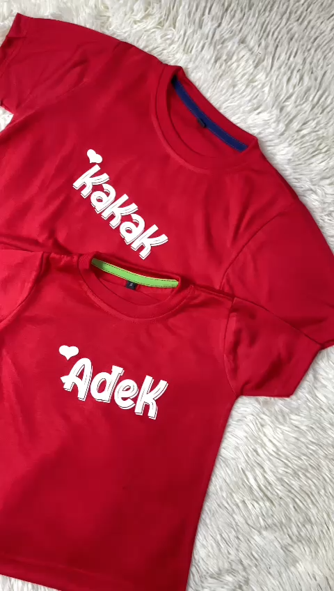 Baju Kaos Anak Couple Sibling Terbaru / Baju Kaos Kembaran Adik Kakak / Kaos Anak Keren Umur 1-12 Th