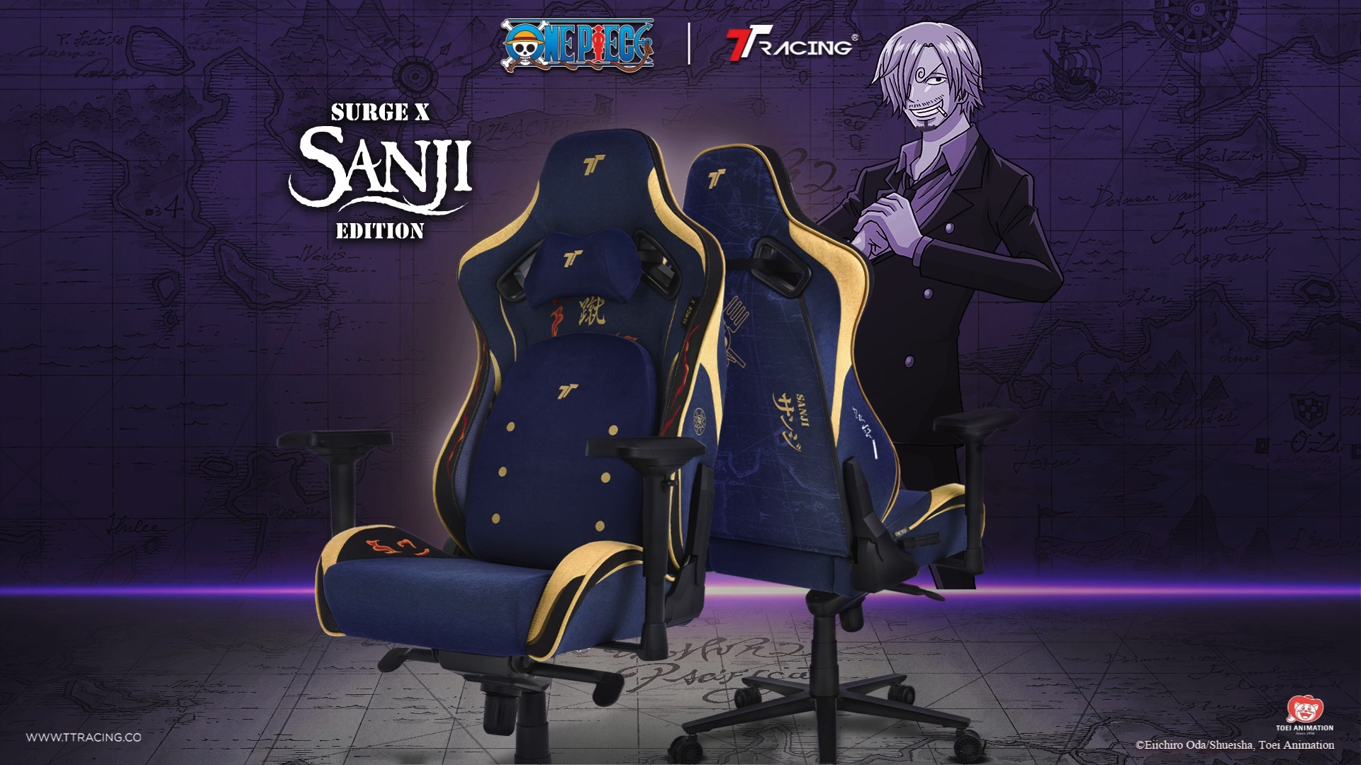 TTRacing Surge X Sanji Edition Air Threads Fabric Gaming Chair