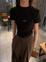 YOULIZHIHUA | Slim Fit White Crew Neck Shoulder-fitting Solid Sleeve T-shirt