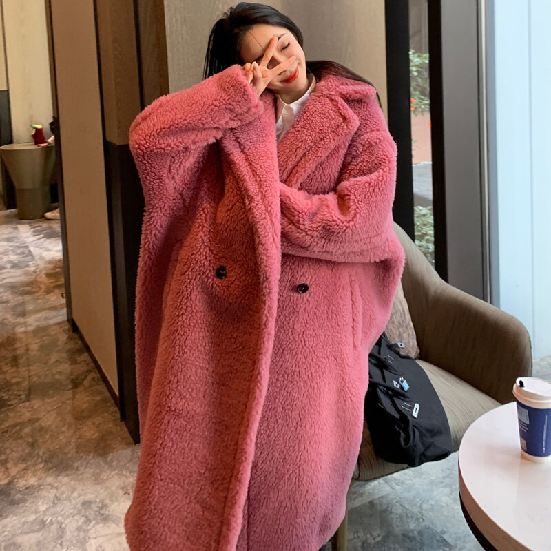 long thick teddy coat