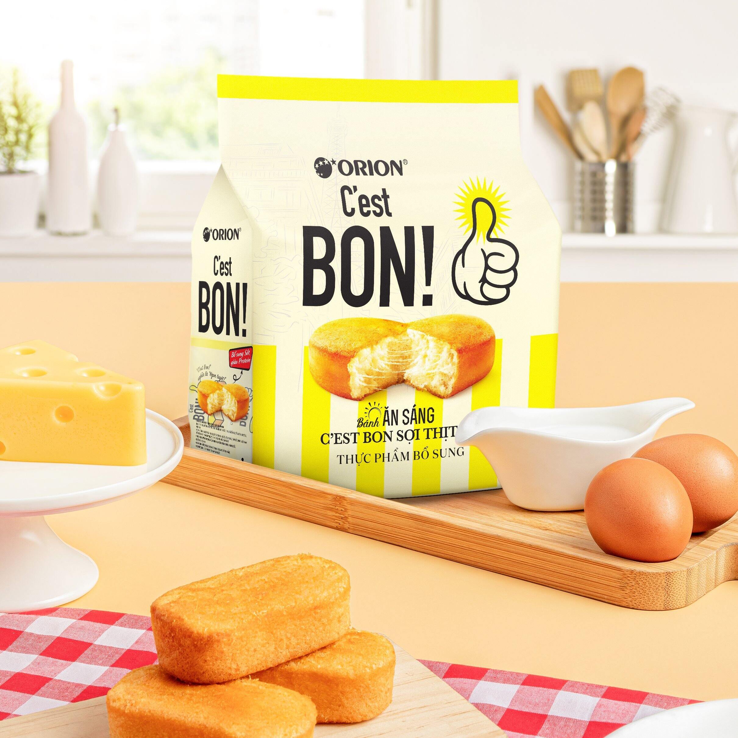 [000] Bánh C'est Bon Orion sợi thịt gà 5 gói x 17g