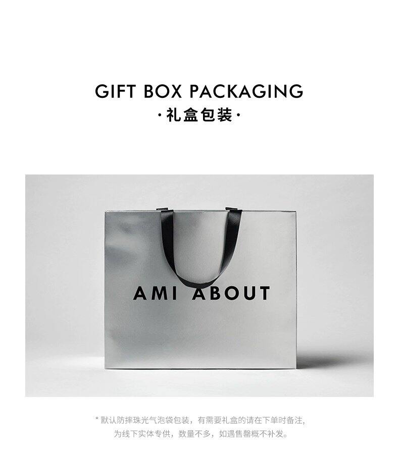 Ami about Official Website Stitched Design T-Shirt Pure Cotton Short Sleeve Summer Top Color Block Heart 3D Embroidery Sweet Style