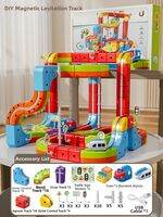 BABYSHOME | Magnetic Transforming Building Track Car Educational Toy