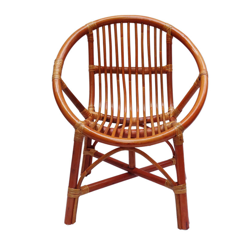 Real Rattan Small Rattan Chair Balcony Casual Bedroom Chair Coffee ...