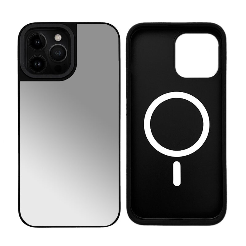 MagSafe Compatible Mirror Finish Phone Case for   16Pro 16Pro Max 15Pro Max 14Pro And 14Pro Max Simple Design Silicone Material. 
