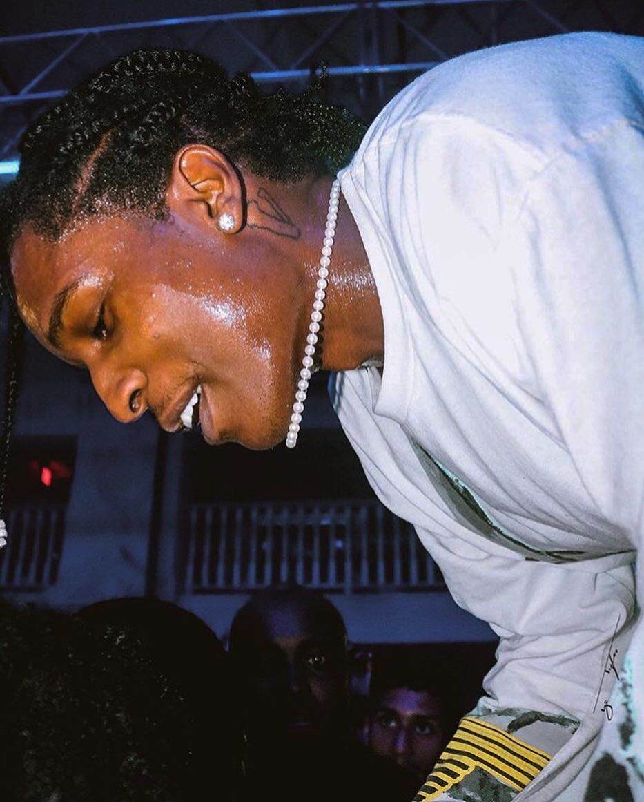 asap rocky pearl necklace