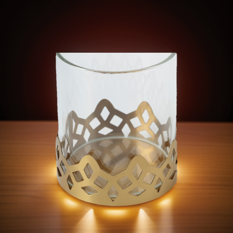 IKEA GOKVÄLLÅ Tealight Holder, Glass/Gold-Colour, 8 cm. 
