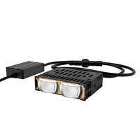 KEVANLY | 1 Pair Car Grille LED White Yellow Strobe Headlight Bumper Fog Lamps Projector Lens Mini Driving Light Auxiliary Lights 12-24V