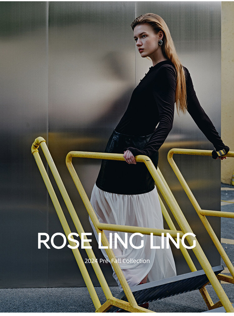 RoseLingLing Ultra-Fine Australian Silk Wool Blend Slimming Knit T-Shirt with Henley Collar for Women Casual Summer Style