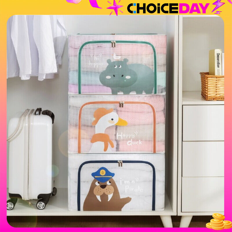 กล่องใส่เสื้อผ้า กล่องพลาสติกพับได้ กล่องใส่ของ กล่องอเนกประสงค์ กล่องเก็บของ กล่องผ้า กล่องพับ Clothes Storage Bag กล่องผ้ากันน้ำ พลาสติก ราคา 125 บาท*ส่งฟรี