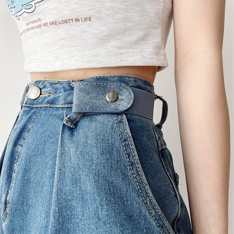 Invisible Belt Bean Bag Elastic Waistband Female Adjustable Buckle Male Elastic Denim Pant Belt Waist of Trousers Tightening Waist Handy Gadget