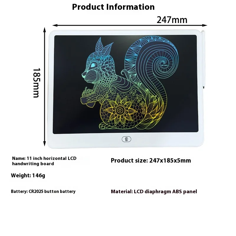 11/13/16 Inch LCD Large Screen Drawing Board Writing Tablet Digit Magic Blackboard Painting Tool Kids Toys Brain Game Child Gift