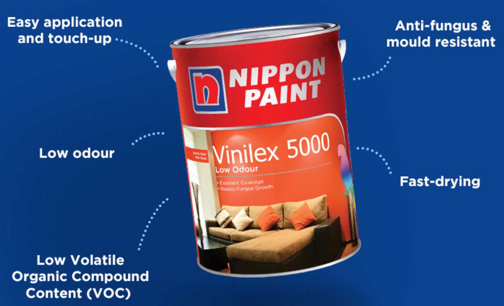 Nippon Paint Vinilex 5000 - Base 2 - Sweet Escapade