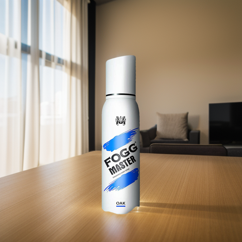 Fogg Master Oak No Gas Deodorant for Men, Long-Lasting Perfume Body Spray, 120ml. 