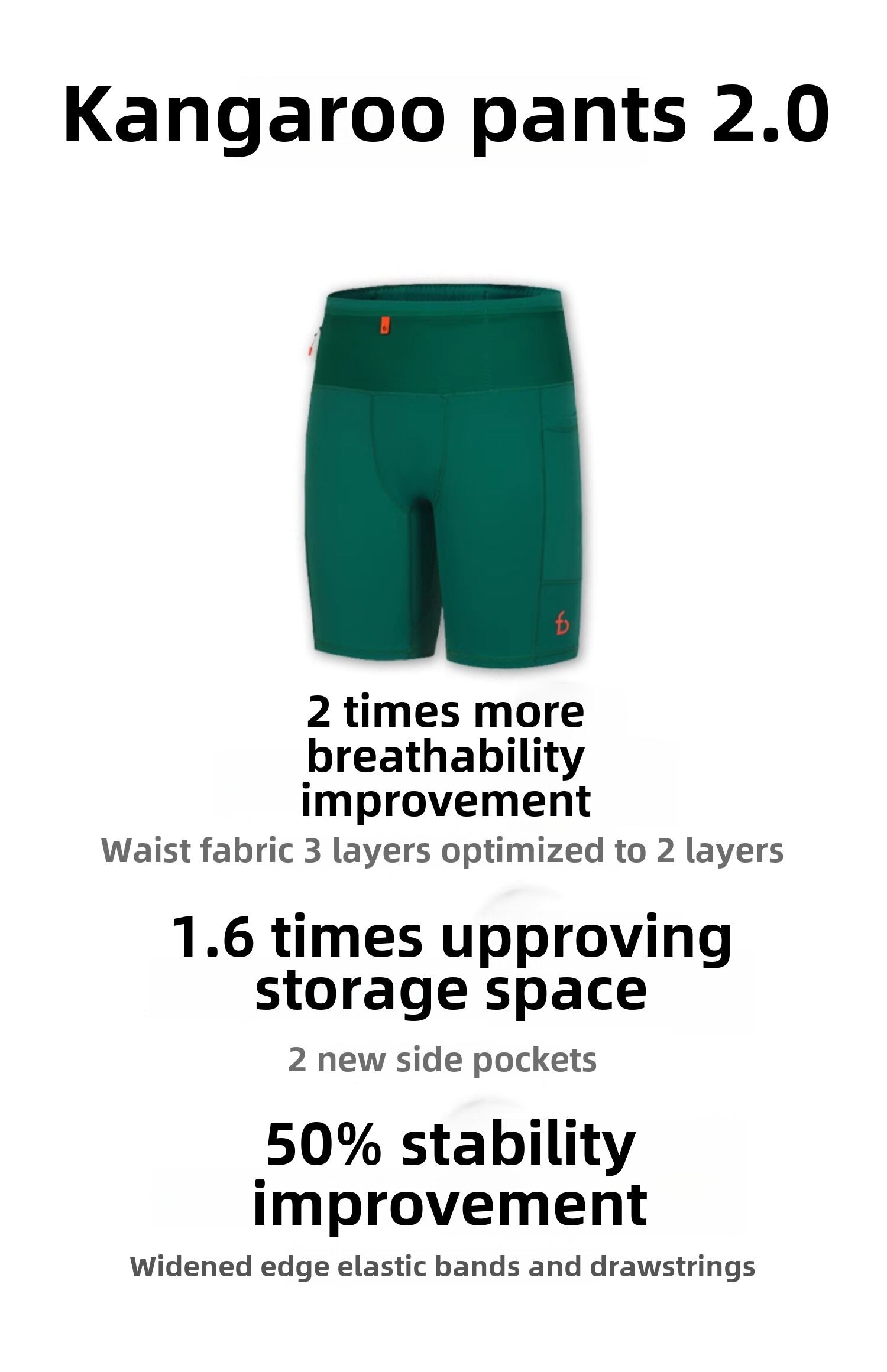 Marsupio da competizione FlipBelt Pantaloni a canguro 20 pantaloncini da corsa da uomo estivi a compressione stretta per maratona e allenamento fitness